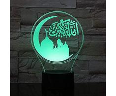 3D Led Nachtlicht Muslim Kleine Lampe De Mes Weihnachtsschmuck Geschenklampe Für Kleinkinder Kindertafel