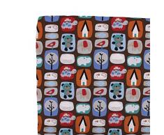 Hans-Textil-Shop Kissenbezug, 40x40 cm, Tiere Bär Schildkröte, Braun, Baumwolle, Kissenhülle, Kissen, Kinderkissen, Dekokissen, Kopfkissen, Kinderzimmer, Tiermotiv, Kindermotiv