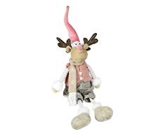 formano Kantenhocker Elchjunge 44cm Kantensitzer Elch Elchfigur Stoffelch Dekofigur Weihnachtsdeko