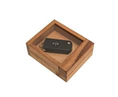 ROMBOL Geschenktresor, tolle Verpackung für kleine Geschenke, Trickspiel aus Holz, Denkspiel, Knobelspiel,