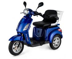 VELECO Dreirad ElektroRoller E-Scooter Elektromobil 25 km/h 900W 3 Rad Seniorenfahrzeug Seniorenmobil ZT15 (Blau)