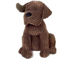 Großer schwerer gerippter Plüsch-Stoffhund Welpe Türstopper Zuhause Büro braun