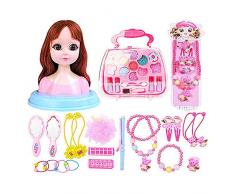 Frisierkopf Schminkkopf, Styling-Kopf, Styling Head Frisierköpfe für Kinder, inklusiv Kosmetik und Zubehör