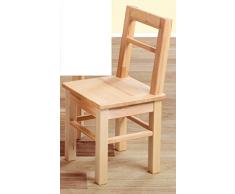 BabyKind Kinderstuhl Kernbuche Kinderzimmer Stuhl Kernbuche geölt massiv Kindergartenstuhl - (2681)