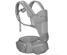 YUMEIGE Babytragen Babytragen 2-in-1, Babybauchtragen Atmungsaktives Netz, Baby-Tragetasche 4-36 Monate Belastung (3,6-15 kg) (Color : Gray)