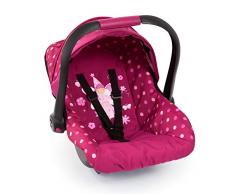 Bayer Design 67967AA Puppen-Autositz EasyGo, Puppenzubehör, passend zu Vario-Puppenwagen, mit Abdeckung, Bordeaux mit modernen Muster