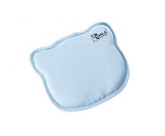 DAS ORIGINAL Koala Babycare® - Orthopädisches Babykissen gegen Plattkopf mit zwei Bezügen zur Heilung und Vorsorge der Plagiozephalie (Schädelverformung) Babykopfkissen – eingetragenes Design – Blau