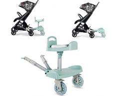 LNLN Buggy Board Mit Sitz, Kinderwagen ZubehöR, Sitz Kann Bewegt Und Montiert Werden, Roller Mit Standplatte, Ideal FüR Familien Mit Zwei Kindern, 2-7 Jahre Altes Kind
