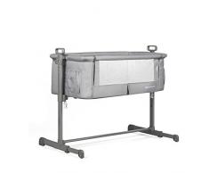 Kinderkraft Zustellbett NESTE, Babybetten, Beistellbett, Kinderbett, Kinderreisebett, 2 in 1, Höhenverstellung, für Zuhause und Unterwegs, Leichte Konstruktion 9 kg, Zubehör, Grau
