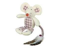 Nobby Stoffmaus mit Knisterohren creme 18 cm