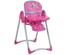 Hauck Höhenverstellbarer Puppenhochstuhl Upn Down DELUXE mit abnehmbaren Essbrett 3-Punkt Sitzgurt und zusammenklappbaren Gestell - Pink Birdie