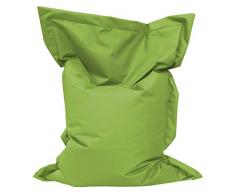GiantBag Giant Bag Sitzsack Chill Out Liege & Sitzkissen Indoor & Outdoor Tobekissen Bodenkissen Sessel für Kinder & Erwachsene (145 x 120 cm, Limette)