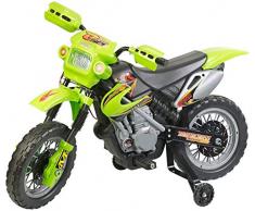 Playtastic Kindermotorrad: Kinder-Elektromotorrad mit Stützrädern, Licht- & Sound-Effekte, 3 km/h (Elektrofahrzeug)