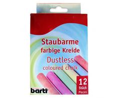 Bartl GmbH Kreide 5er Pack (je 12 Stück/Pack) bunt Sortiert je ca. 8,5 x 1 cm Schulkreide Malkreide Schultafelkreide Kreide für Wandtafeln
