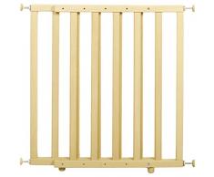 roba Türschutzgitter zum Klemmen, Schutzgitter natur, Klemmgitter mit variabler Breite 62-106 cm, Tür- und Treppengitter für Kinder und Haustiere