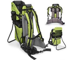 Besrey Kindertrage Kinderkraxe Kinder Rückentragen Buckelkraxer Kindertragen für den Outdoor Einsatz Grün