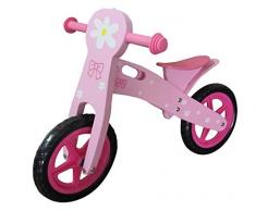 Dunjo® Holz Laufrad Princess Rosa | Mädchen Lauflernrad | Höhenverstellbar |