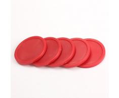 5 Stueck 2 Mini Air Hockey Tisch Brett Rote Plastikkugel 50 mm Kinder Tabelle Neu TOOGOO R