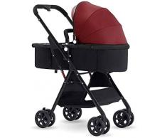 Puppenwagen Travel System leichter Spaziergänger, Sleek Versatile Kinderwagen, Maxi-Speicher-Korb Kinderwägen, Hoch Landschaft Reise Pram Babyartikel (Color : B)