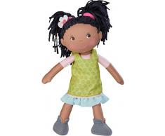 HABA 304576 - Puppe Cari, 30 cm, Weich- und Stoffpuppe für Kinder ab 18 Monaten, mit ausziehbarer Kleidung und langen Haaren