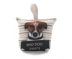 Versa 21350090 Türstopper Hund, Stoff, Braun, 22 x 10 x 30 cm
