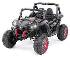 Kinder Elektroauto Buggy XMX603 Allrad 4x4 35 Watt Motoren mit Ledersitz Kinderauto Elektro Auto in vielen Farben (Schwarz)