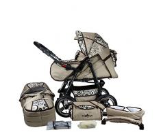 Bergsteiger Rio Kombikinderwagen + Softtragetasche + Wickeltasche (10 - Teile)