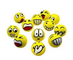Emoji Anti-Stress Ball Knitter Smiley Gesicht Mit Lustigem Gesicht Druckentlastung Spielzeug Erwachsenes Kind Anti-Stress Ball 12 Stücke