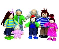 Sky-blue L50015 Holz - Biegepuppen Set. 7 teilig