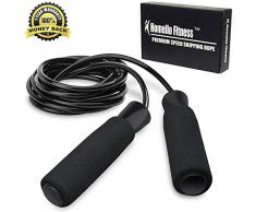 Homello Springseil Premium Speed Jump Rope Sport Seilspringen Verstellbare Stahlseil mit Profi Kugellager & Hautfreundlichen Griff - Fitness, Boxen, Training, Abnehmen für Kinder und Erwachsene