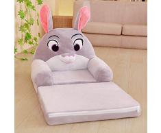 PUDDINGT® Kindersessel, Kindersofa Cartoon Mädchen und Jungen Geburtstagsgeschenk Spielzeug Faul Gepolstert Nettes Baby Kleines Sofa Sitz Kind Stuhl,Greyrabbit