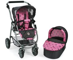 Bayer Chic 2000 638 83 Kombi-Puppenwagen Emotion 2 in 1, Sternchen grau
