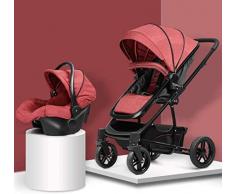 YONGYONGCHONG Wagen Compact Pram leichte Spaziergänger Maxi-Speicher-Korb, 3-Panel-Canopy Kinderwägen Baby, 5-Punkt-Sicherheitsgurt mit hohen Kapazität Kinderwagen Dreirad (Color : B)