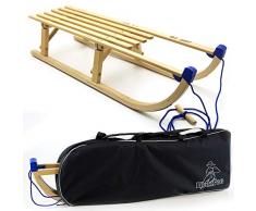 Klappschlitten mit Leine und Schittentasche (HolzFee Tourer Davos)