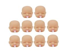 Healifty 10 stücke Vinyl Baby Puppe Kopf Modell DIY künstler Hand malerei Puppe körperteil plüschtiere schlüsselbund Machen Puppen zubehör