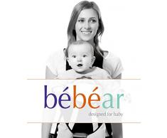 Bébéar Babytrage Baby Tragetasche Rückentrage Bauchtrage Baby Carrier Braun babycarrier unisex Jungen Mädchen