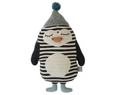 OyOy Mini Darling Cushion Baby Bob Penguin - Stofftier Pinguin - Süßes Baby Kinder Kissen Kuschelkissen und Schmusekissen - Baumwolle 26x18 cm