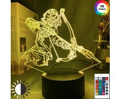 Zhuhuimin Legend of Zelda (Lelge of Zelda) Charakter Puppe LED Nachtlicht für Spielzimmer Dekoration Ideen Aktivitäten Preise Nachtlicht Farbe Wickeltisch USB-Licht