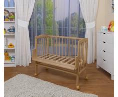 WALDIN Baby Beistellbett mit Matratze, 2 Modelle wählbar,natur unbehandelt