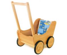 small foot 7286 Puppenwagen „Nostalgie“ aus Buchenholz, mit Gummireifen für leise Laufgeräusche