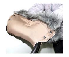 Baby-Joy MUFF FAUXFELL Handwärmer Kinderwagenhandschuh Schlitten Kinderwagen: Farbe: MF6-1405 Beige-Creme