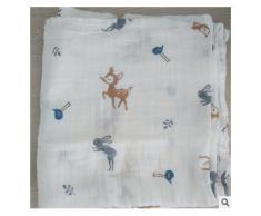 Newin Star – Baby Musselin, Musselin, Swaddle Decke für Kinderwagen Buggy-Decke und Baby-Bett Reiner Baumwolle Decken Für Baby (Eule)