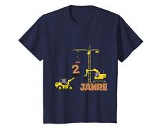 Kinder Kinder Bagger T-Shirt 2. Geburtstag Jungen 2 Jahre Shirt Bau