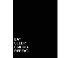 Eat Sleep Skibob Repeat: Graph Paper Notebook: 1 cm Squares, Blank Graphing Paper with Borders (Graph Paper Notebook: 1 Cm Squares With Border, Band 99)