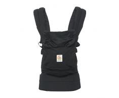 Ergobaby Original Babytrage Schwarz, Babytragetasche Ergonomisch und Atmungsaktiv, Baby Tragesystem von 5.5 bis 20kg, Kindertrage Rückentrage