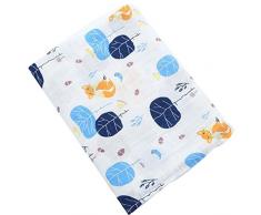 Newin Star – Baby Musselin, Musselin, Swaddle Decke für Kinderwagen Buggy-Decke und Baby-Bett Reiner Baumwolle Decken Für Baby (Baum/Fuchs)