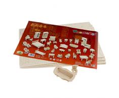 34er Puppenhaus Holz Möbel Set Puppenstube Zubehör Puppenmöbel Puppenhausmöbel