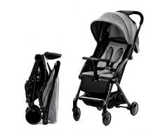Kinderkraft PILOT Leichter Kinderwagen Buggy Sportwagen Kinderbuggy Klappbar (grau-schwarz)
