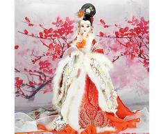 HEEGNPD 35cm Sammlerstück Chinesische Puppen Antike Kostüm Saison Puppen mit 12 Joints Movable BJD Mädchen Puppe Spielzeug Geschenke Four Seasons Ausgabe,Winter