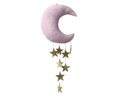 VORCOOL Hänge Deko Rosa Mond Golden Sterne Baby Mobile Decke Fenster Wand Hängende Kinderzimmer Dekoration